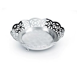 Bol placat cu argint Sera Alioth lacy bread basket by Chinelli, made in Italy