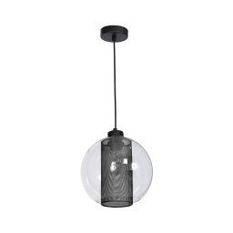 Lustră FUNA 1xE27/60W/230V negru