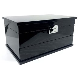 Cutie de Bijuterii Elegant Black Wood by Borealy