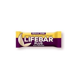 Baton cu acai si banane raw bio 47gr LIFEBAR
