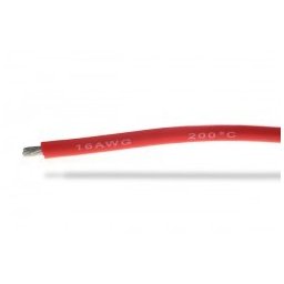 Cablu electric cu invelis siliconic pur 16 AWG, 1m , Rosu