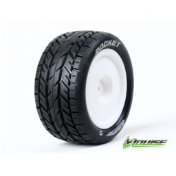 Set Anvelope Louise RC E-Rocket Buggy 1/10 Spate 4WD Soft (Kyosho)