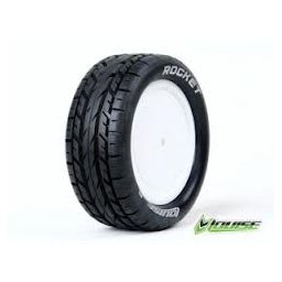 Set Anvelope Louise RC E-Rocket Buggy 1/10 Fata 4WD Soft (Kyosho)