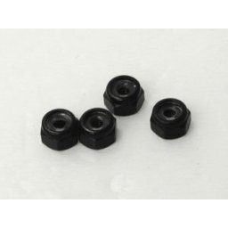 Piulite roti aluminiu 2mm (negre) - 4buc