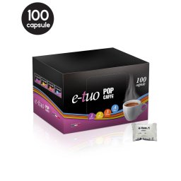 100 Capsule Pop Caffe Miscela 1 Intenso – Compatibile Fior Fiore Coop / Aroma Vero / Martello / Mitaca