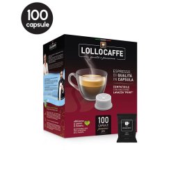 100 Capsule Lollo Caffe Espresso Nero – Compatibile Espresso Point