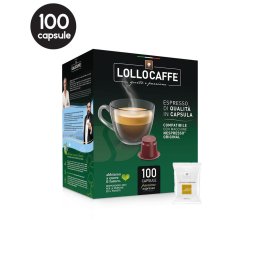 100 Capsule Lollo Caffe Espresso Oro - Compatibile Nespresso