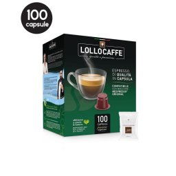 100 Capsule Lollo Caffe Espresso Classico - Compatibile Nespresso