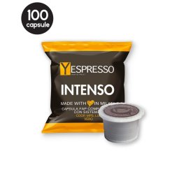 100 Capsule Yespresso Intenso – Compatibile Fior Fiore Coop / Aroma Vero / Martello / Mitaca