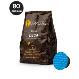 80 Capsule Yespresso Decaffeinato - Compatibile Cafissimo / Caffitaly / BeanZ