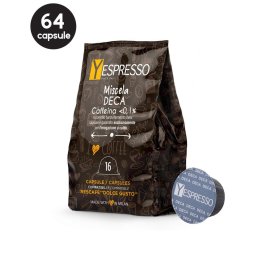 64 Capsule Yespresso Decaffeinato - Compatibile Dolce Gusto