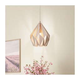 EGLO 49024 - Lustră pe cablu CARLTON-P 1xE27/60W/230V