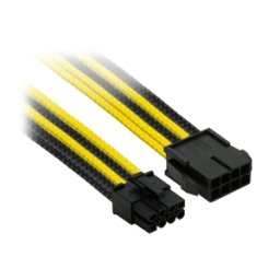 Cablu prelungitor Nanoxia 8-pini PCIe, 30cm, Black/Yellow, 900900222