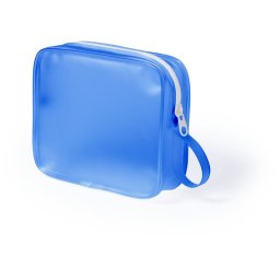 Geanta cosmetice translucenta bleu