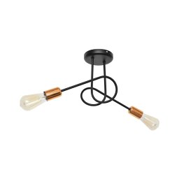 Lustră aplicată OXFORD 2xE27/15W/230V negru