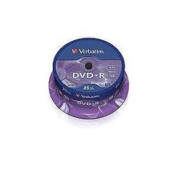 Blank Dvd+R Verbatim Sl 16x 4.7gb 50pk Spindle Wide Inkjet Printable No Id "43512