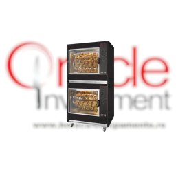 Rotisor pui ventilat electric, negru 14 țepușe, 70/84 pui, mobil, CB Italia