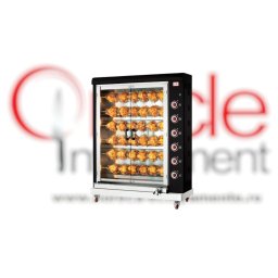 Rotisor electric negru, 6 țepușe, 36 pui CB Italia
