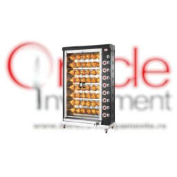 Rotisor electric negru, 8 țepușe, 48 pui CB Italia