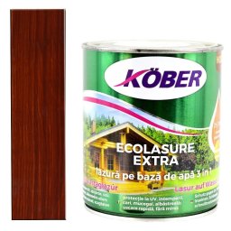 Lac colorat lemn, pe baza de apa, Kober Ecolasure Extra, Trandafir, 10 l, lazura groasa pe baza de apa,