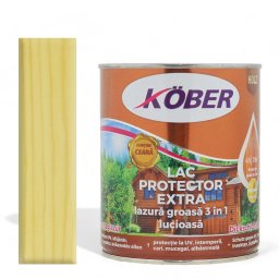 Lac colorat lemn, Kober Extra 3 in 1 , Incolor, 10 l, lazura groasa,