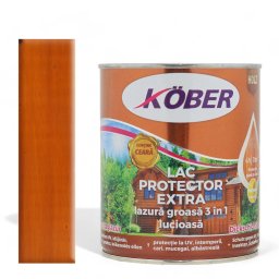 Lac colorat lemn, Kober Extra 3 in 1 , Teak, 10 l, lazura groasa,