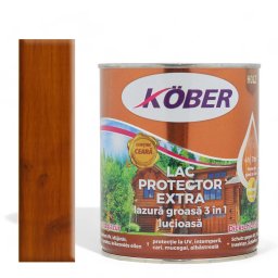 Lac colorat lemn, Kober Extra 3 in 1 , Nuc Mediu, 10 l, lazura groasa,