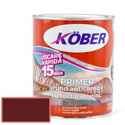 Grund metal, Kober Primer, anticoroziv, Rosu Oxid, cu fosfat de zinc, 20 kg, uscare 15 ore,