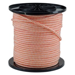 Cordelina PP, 10 mm, sfoara impletita, rola 100 ml, Alb si Portocaliu, Evotools,