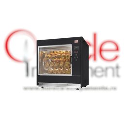 Rotisor pui ventilat electric, negru 7 țepuse, 35/42 pui, CB Italia