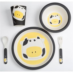 Set de alimentatie Bamboo Cow, 5 piese