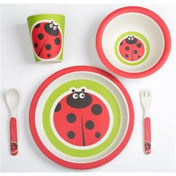 Set alimentatie Bamboo Ladybug, 5 piese