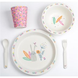 Set alimentatie Bamboo Rabbit, 5 piese