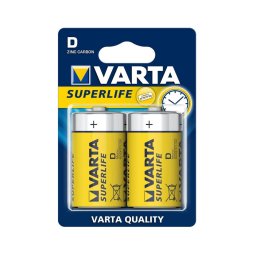 Varta 2020 - 2 buc Baterie zinc carbon SUPERLIFE D 1,5V