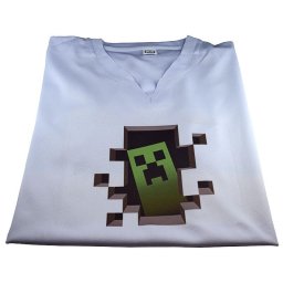 Tricou personalizat alb Minecraft Creeper