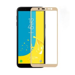 Folie Sticla Tempered Glass Samsung J6 2018 j600 Full Glue 2D Gold Fullcover