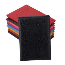 Husa pasaport Coperta Pasaport - piele ecologica moale- Negru