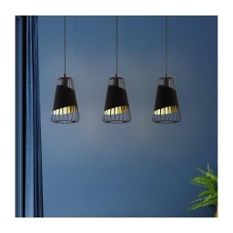Eglo 49448 - Lustră pe cablu AUSTELL 3xE27/60W/230V