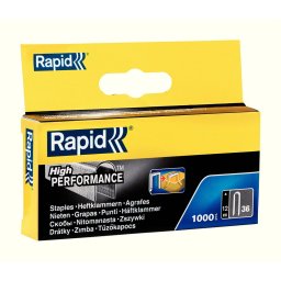 Capse semirotunde Rapid 36 12 galvanizate cu varfuri divergente DP pentru cabluri pana la O6 mm, max. 50 V, 1000 bucati 11885110