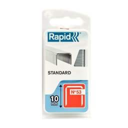 Capse Rapid 53 10 mm Standard galvanizate din sarma subtire pentru textile, etichetare si decoratiuni, blister 1080 bucati 40109562