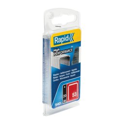 Capse Rapid 53 20 mm galvanizate din sarma subtire pentru tapiterie, textile groase si fixari cu patrundere mare, 540 bucati 40109508