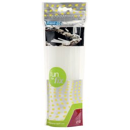 Batoane lipici Rapid Fun to Fix Universal transparente O12 190 mm, pentru hobby, craft si decoratiuni, 10 bucati 23499500