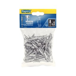Nit Rapid standard din aluminiu 4,8 16 mm pentru tabla, reparatii auto si decoratiuni, grosime 9-12 mm, 100 bucati 5000382