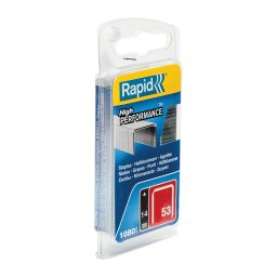 Capse Rapid 53 14 mm galvanizate din sarma subtire pentru tapiterie, textile groase, piele si fixari adanci, 1080 bucati 40109506