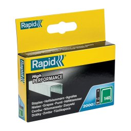 Capse Rapid 140 12 mm galvanizate din sarma plata pentru folie anticondens, izolatii si acoperisuri, 2000 bucati 11912331