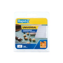 Batoane lipici Rapid Universal transparente O7 90 mm pentru decoratiuni si lipire discreta, 36 bucati 40107350