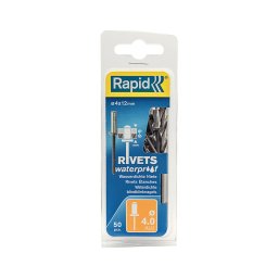 Nit Rapid etans din aluminiu 4,0 12 mm pentru jgheaburi, acoperisuri si panouri de dus, grosime 6-9 mm, burghiu HSS inclus, 50 bucati 5000400
