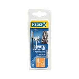 Nit Rapid etans din aluminiu 4,0 16 mm pentru tubulatura HVAC, jgheaburi si aplicatii impermeabile, grosime 9-12 mm, burghiu HSS inclus, 50 bucati 5000401