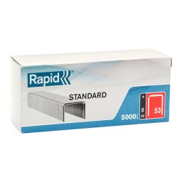 Capse Rapid 53 8 mm Standard galvanizate din sarma subtire pentru textile, etichetare si decoratiuni, 5000 bucati 40108658