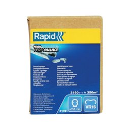 Capse gard Rapid VR16 galvanizate pentru montaj garduri profesionale, plase sudate si plase bordurate, compatibile FP216 si FP20, 3190 bucati 40108808
